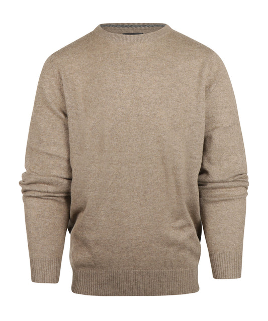 Round Neck Cashmere Sweater | Beige