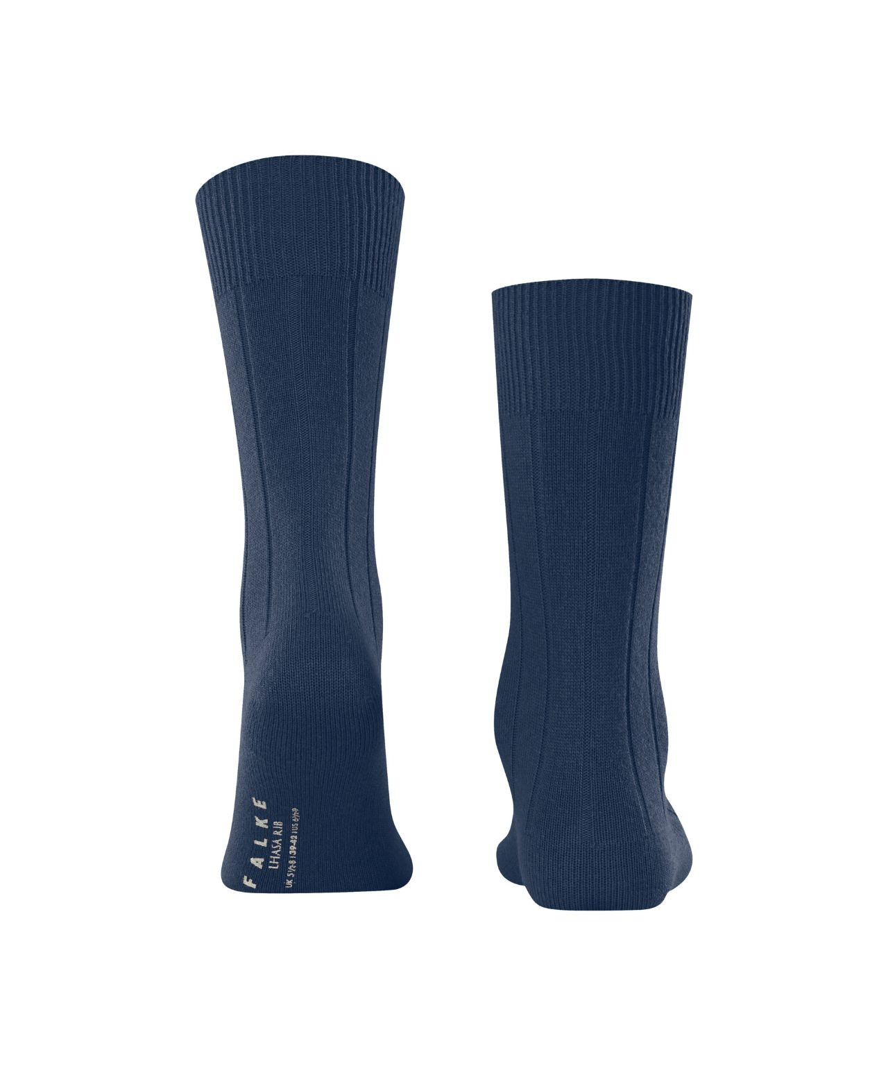 Lhasa Rib Heren Sokken | Indigo Blauw