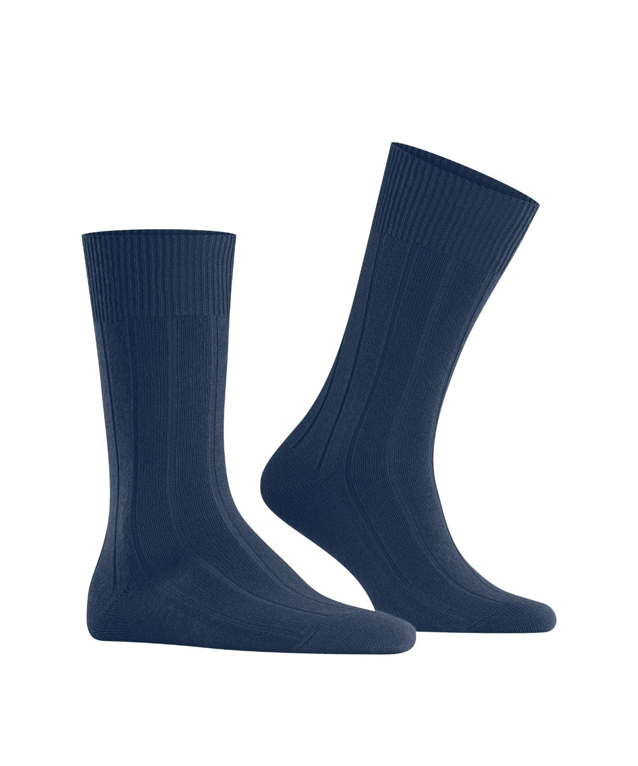 Lhasa Rib Heren Sokken | Indigo Blauw