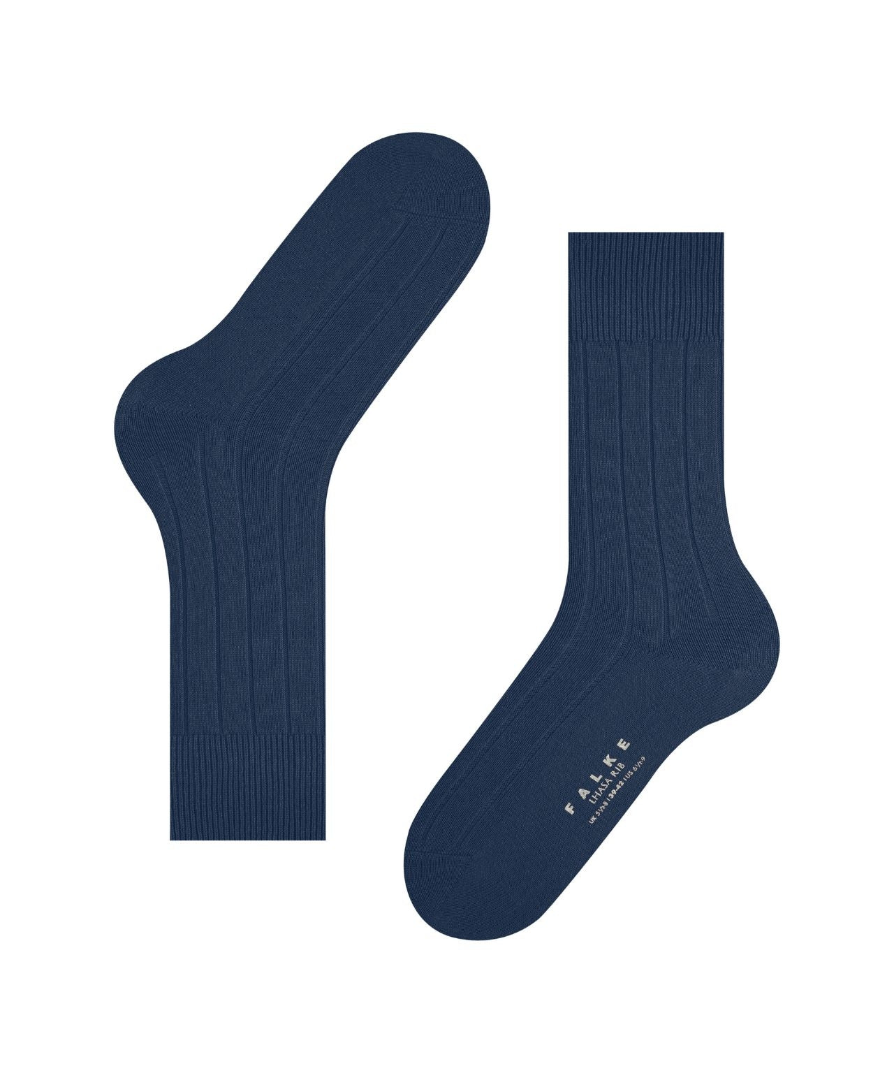 Lhasa Rib Heren Sokken | Indigo Blauw