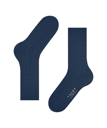 Lhasa Rib Heren Sokken | Indigo Blauw