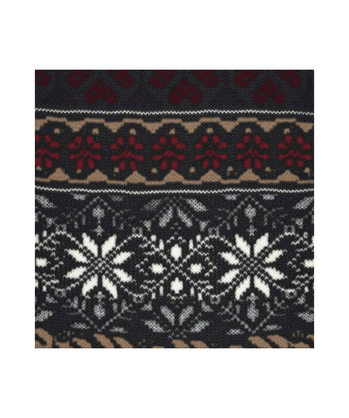 Burlington Country Fair Isle sok | Zwart