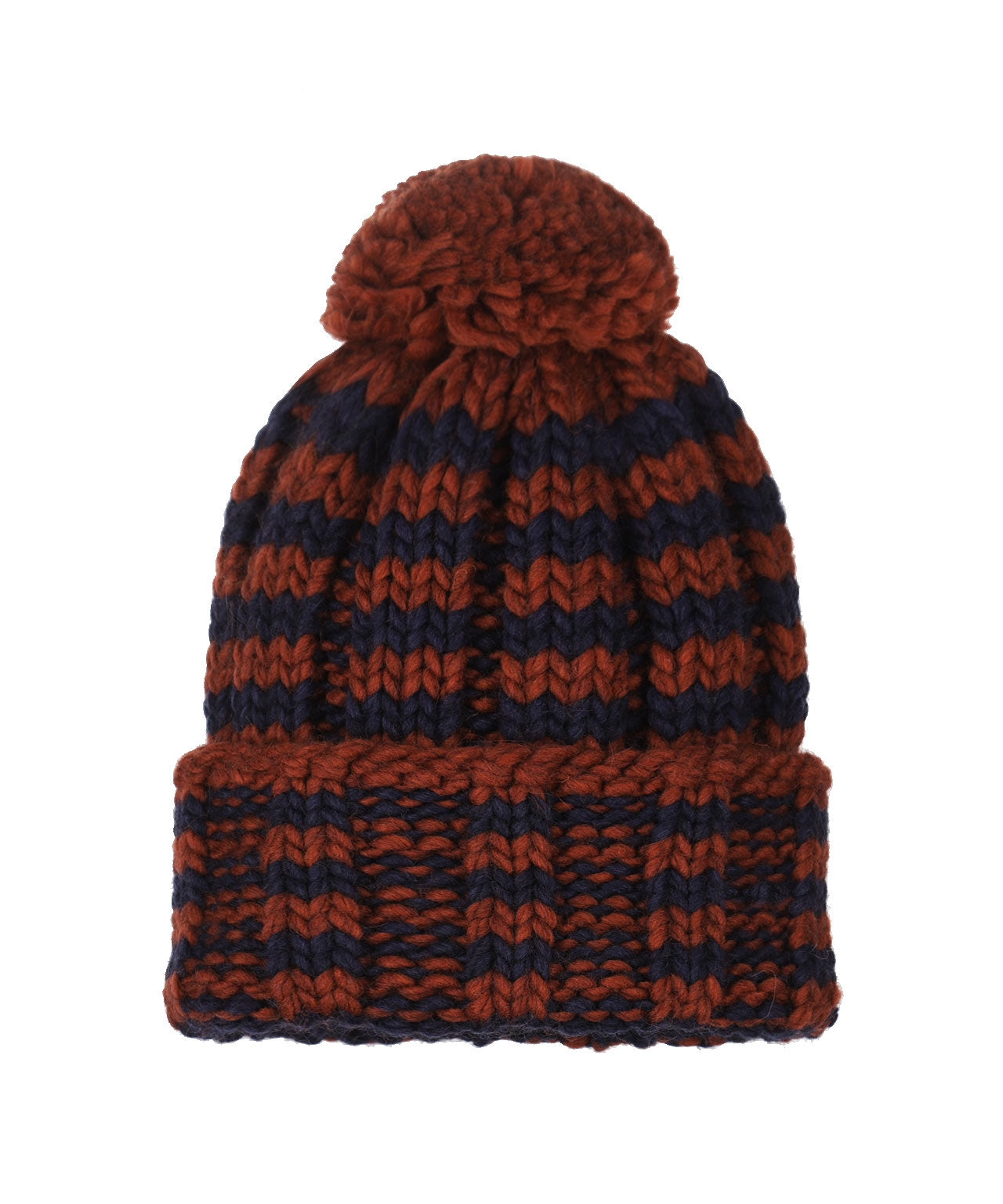 Beanie Stripes | Navy/Rood streep