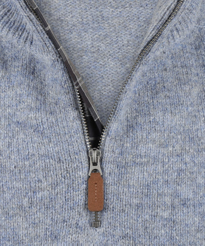 Barbour Talder Half Zip Strickpullover | Blau