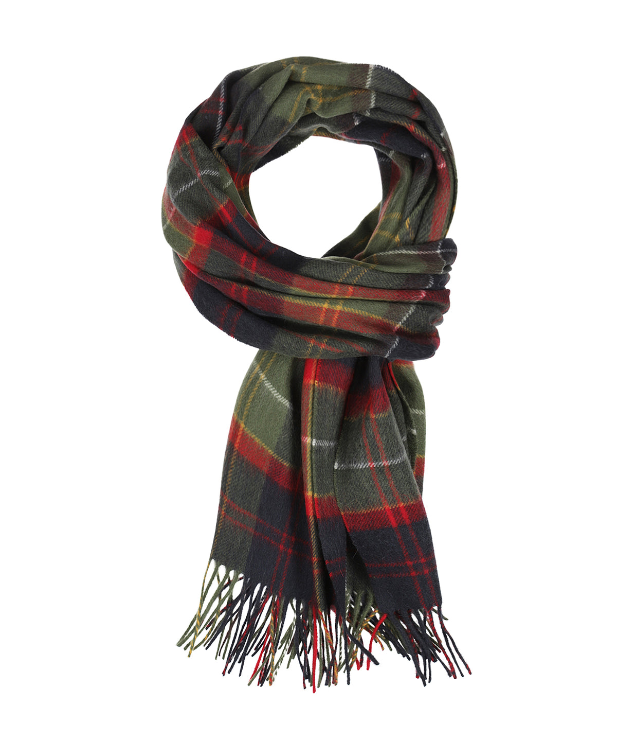 Barbour Brack Patchwork-Tartan-Schal | Rot
