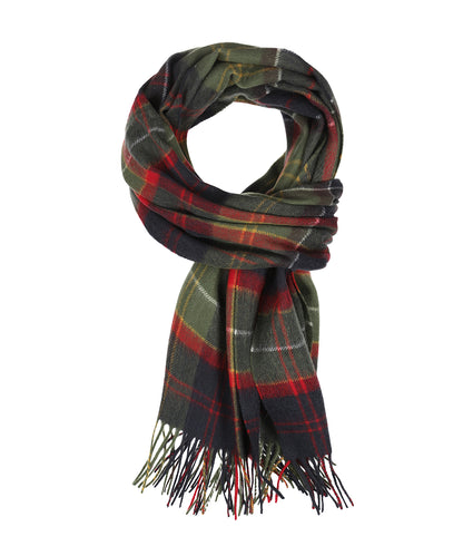 Barbour Brack Patchwork-Tartan-Schal | Rot