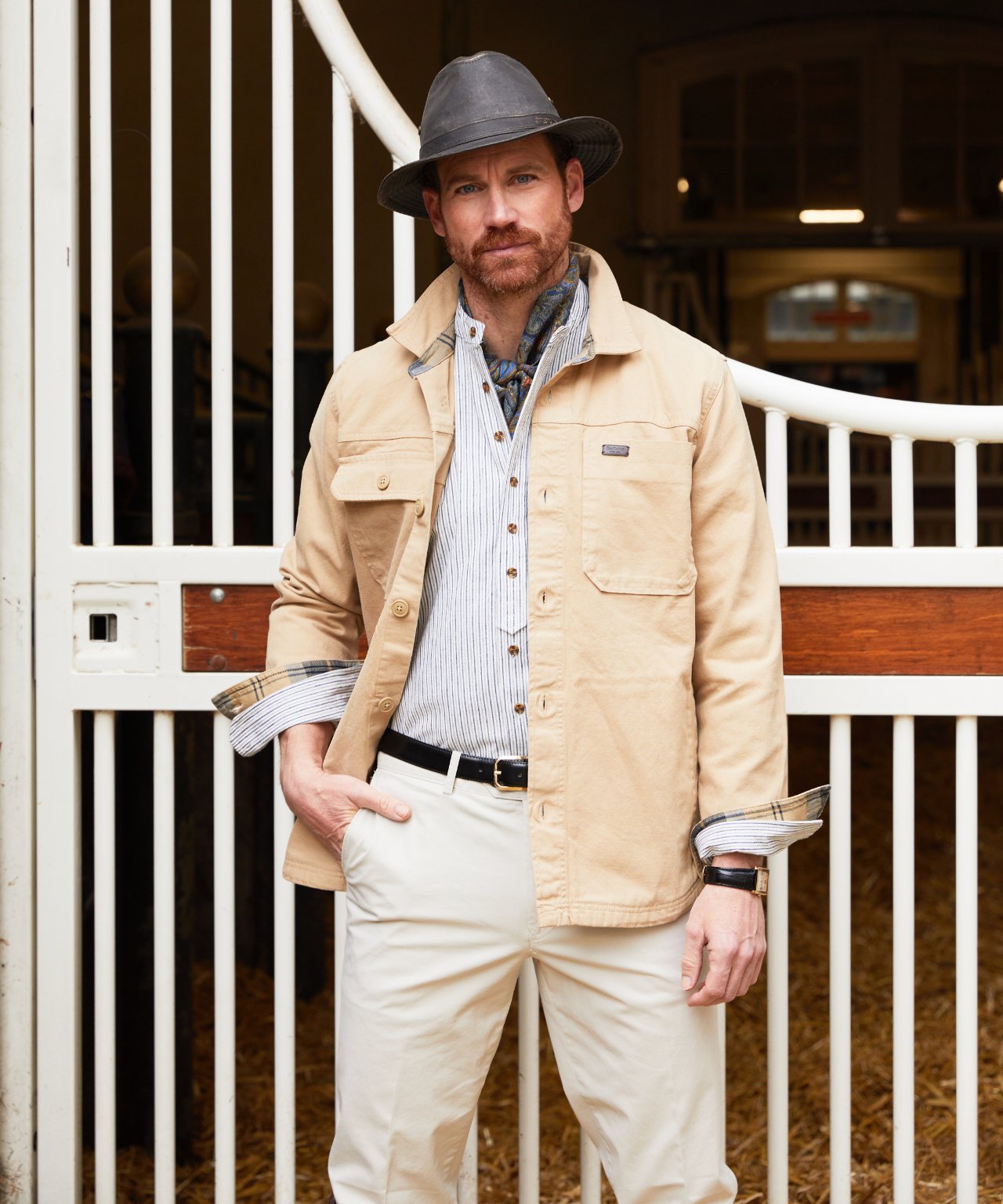 Lingfield Canvas Overshirt | Dark Stone