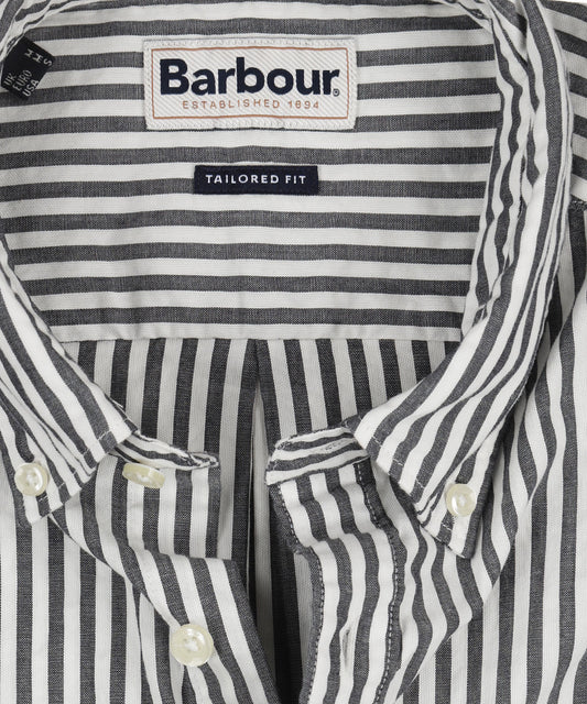 Barbour Cresswell Seersucker Kurzarmhemd | Marineblau