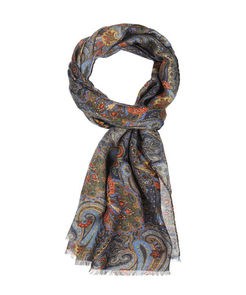 Sjaal Wol/Cashmere/Zijde | Blauw