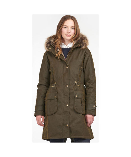 Barbour Hartwith Wax Jacket Dames | Olive