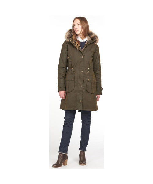 Barbour Hartwith Wax Jacket Dames | Olive