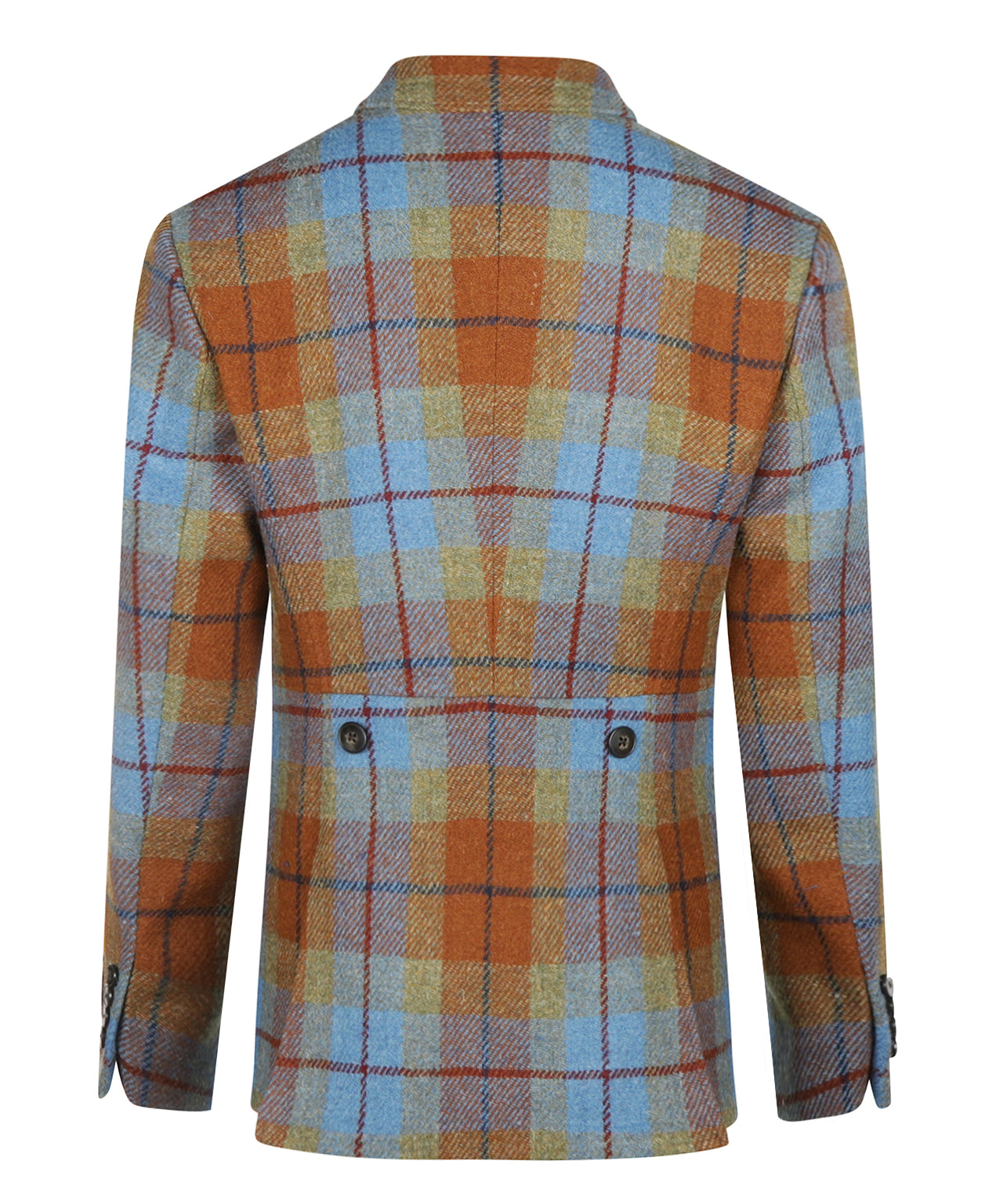 Harris Tweed Colbert Dames | IJsblauw Terracotta Ruit