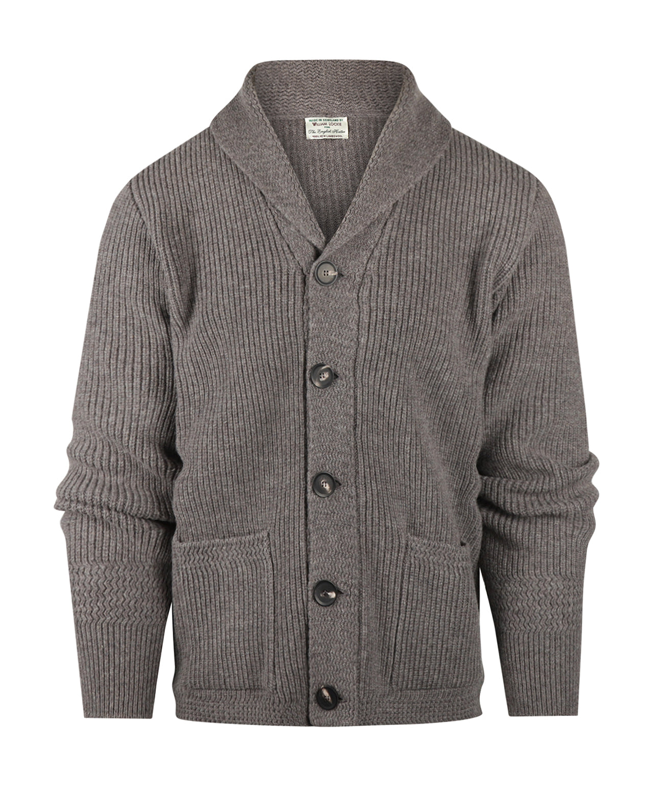 William Lockie Cardigan Jamie mit Schalkragen | Birke