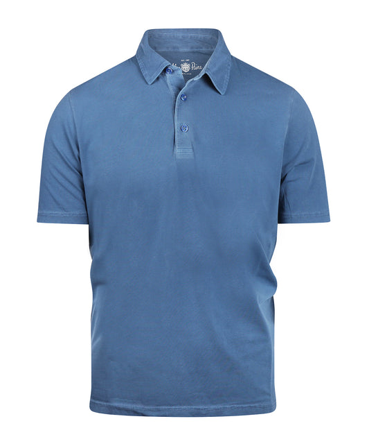 Lässiges Jersey-Polohemd, Kurzarm | Blau
