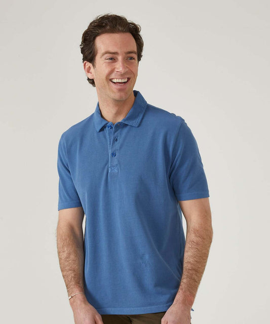 Lässiges Jersey-Polohemd, Kurzarm | Blau