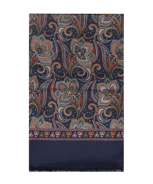 Sjaal Zijde/Wol | Blauw