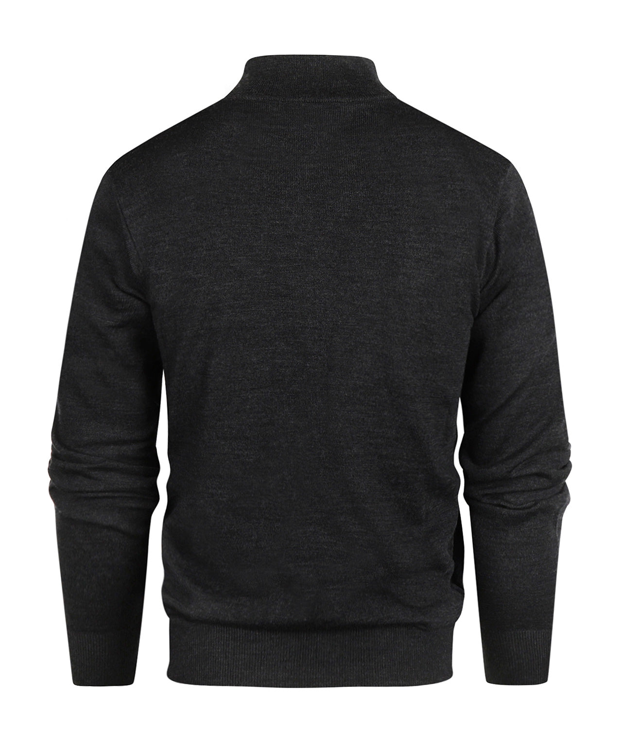 Merino wool zip collar sweater | Charcoal