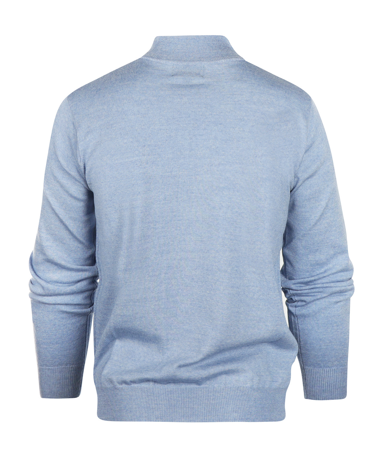 Merino Half Zip Pullover | Licht Blauw