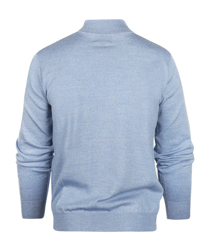 Merino Half Zip Pullover | Licht Blauw