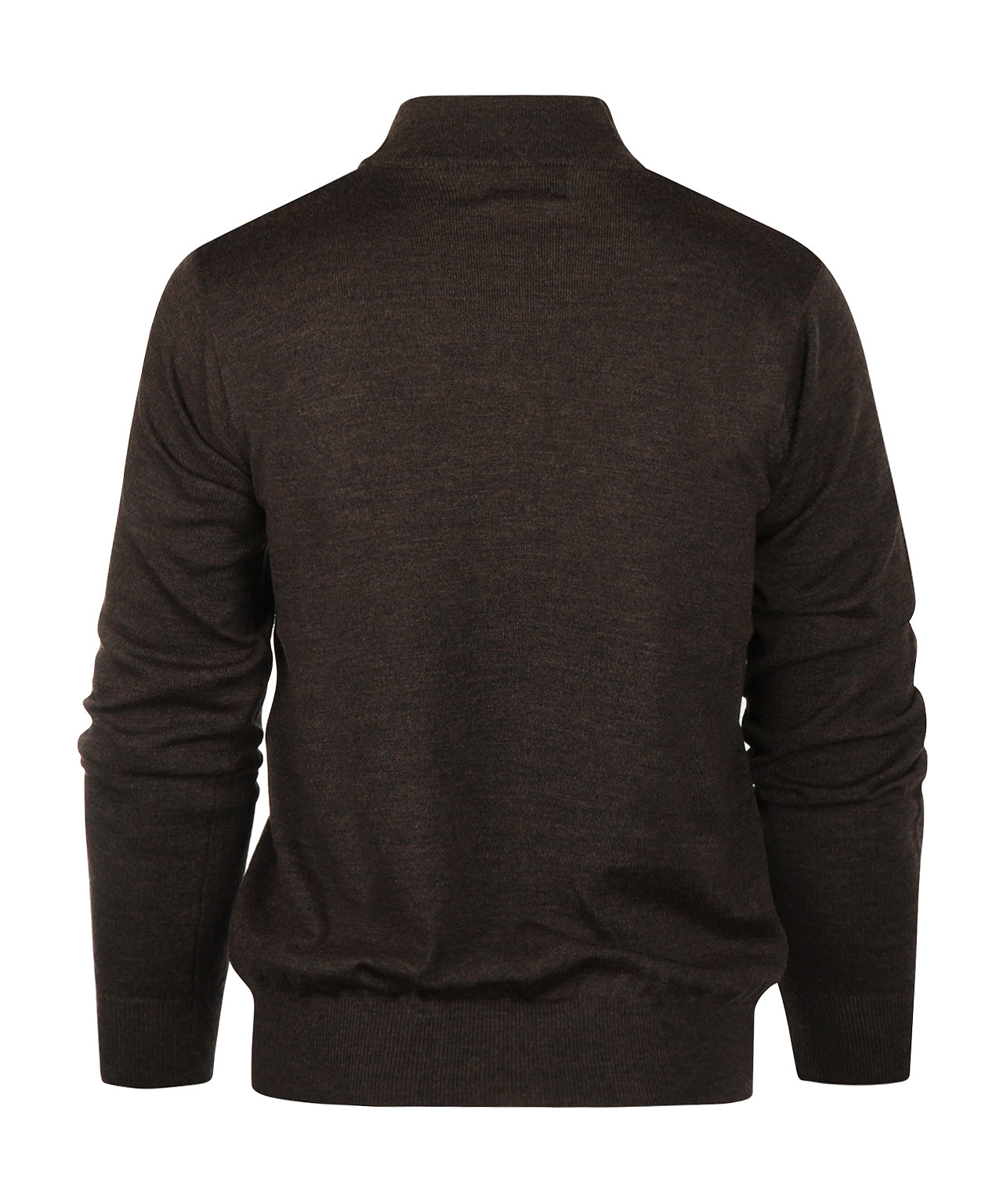 Merino Half Zip Pullover | Donker Bruin
