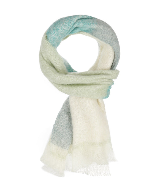 Sjaal Mohair 28X210 CM | Groen Multi Licht