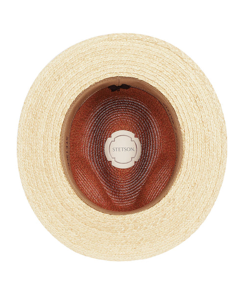 Twotone Toyo Traveller Raffia Hoed | Bruin