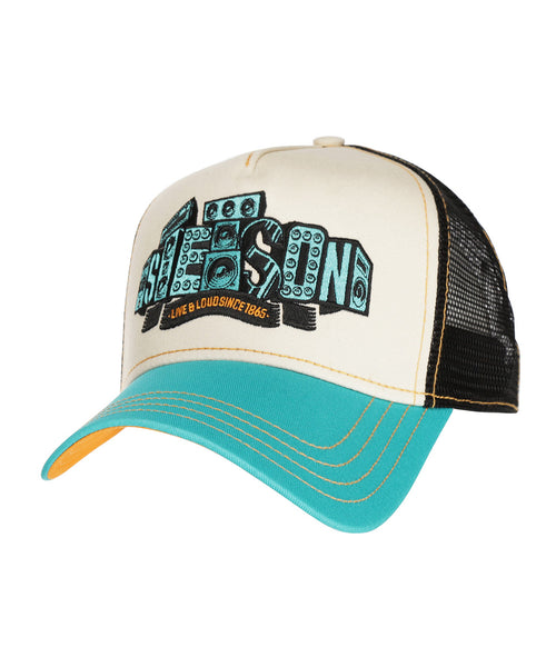 Stetson Trucker Cap Soundbox | Blauw Beige