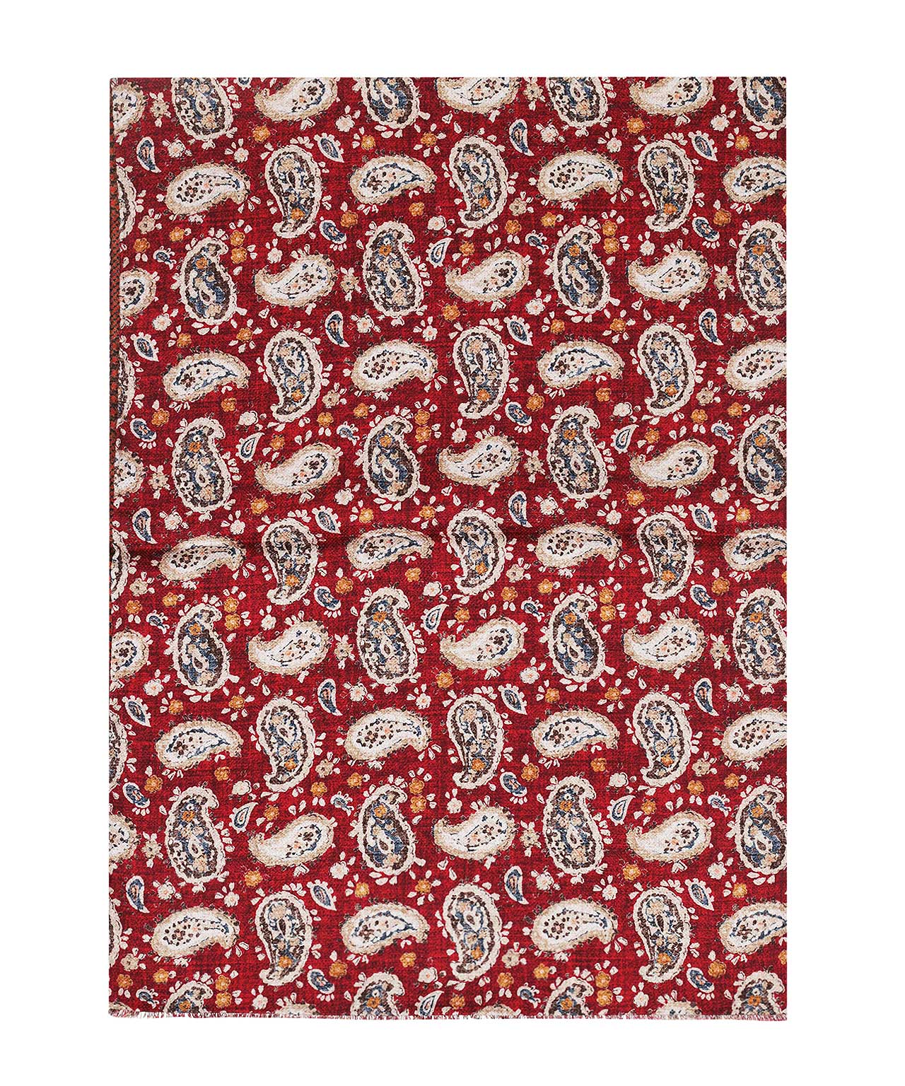 Sjaal 100% Zijde | Rood Paisley