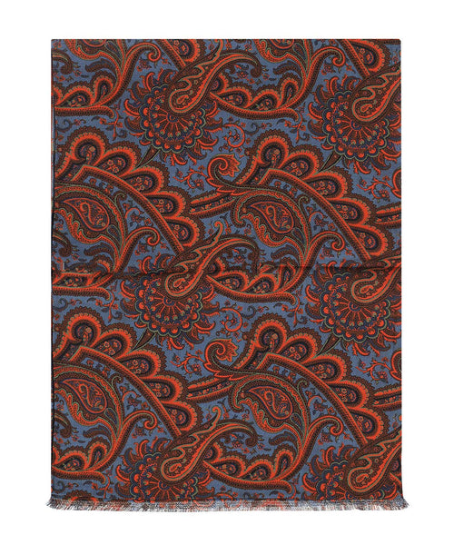 Zijden Sjaal met Paisleyprint | Rood