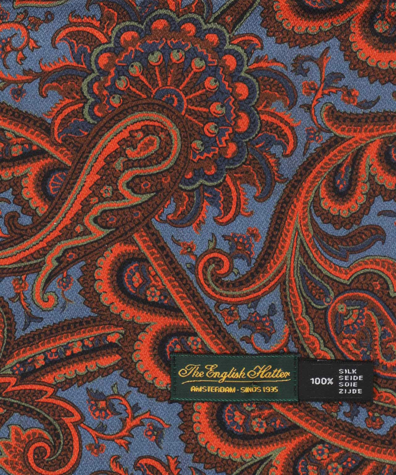 Seidenschal mit Paisley-Muster | Rot