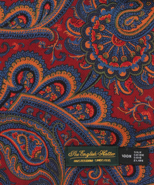 Zijden Sjaal met Paisleyprint | Rood