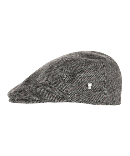 Klassieke Cap | Grijs Herringbone Roze Streep