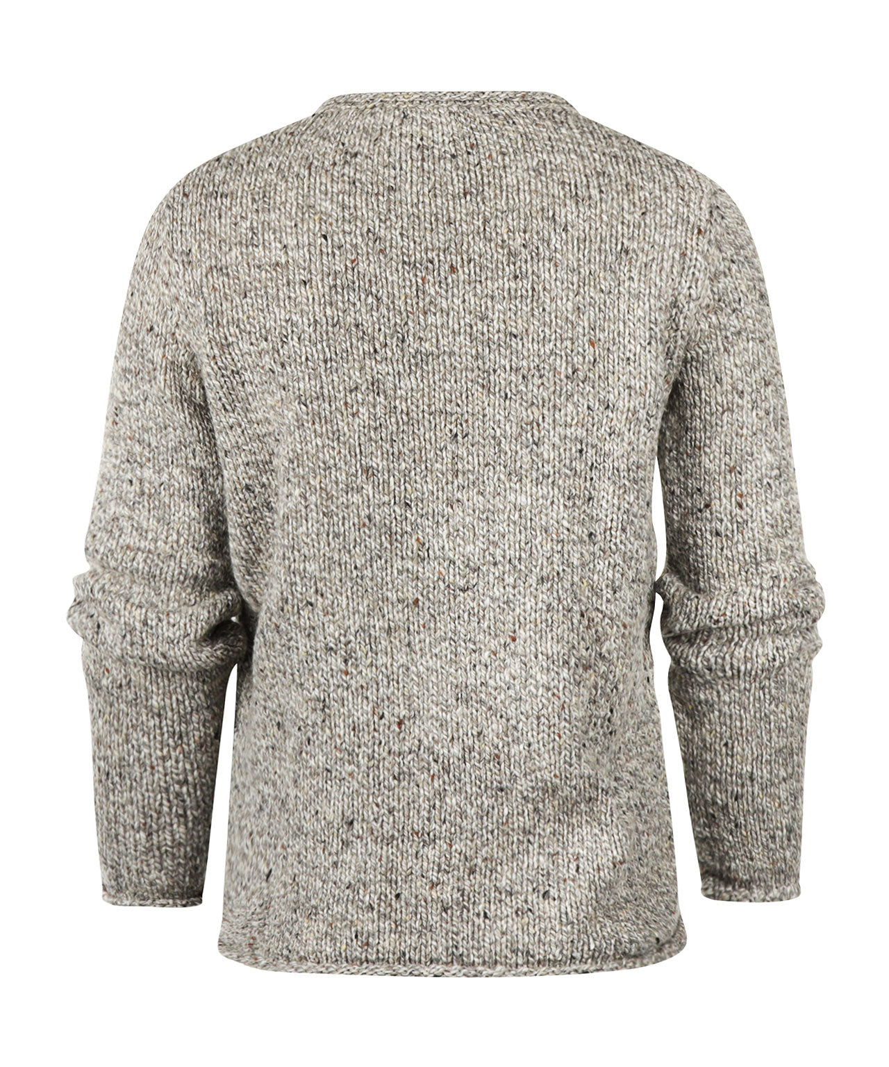 Damen-Pullover mit Rundhalsausschnitt im Fischerstil | Braun