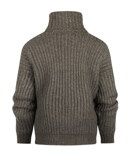 Damen-Rollkragenpullover aus Alpaka-Merino-Mischgewebe von Fisherman | Braun