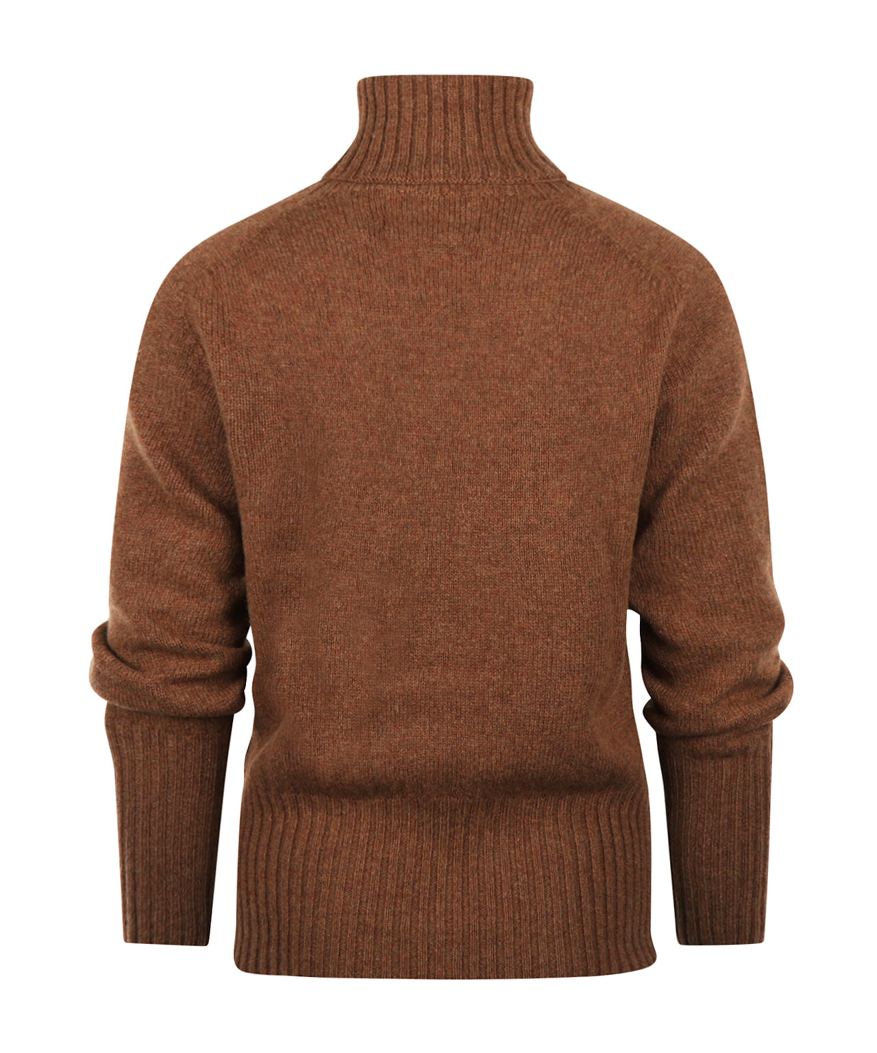 Harley of Scotland Damen-Kol-Pullover | Braun