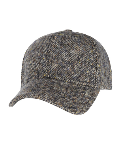 Stetson Baseballkappe aus Donegal Tweed | Blau