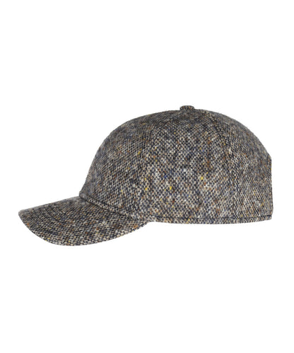 Stetson Baseballkappe aus Donegal Tweed | Blau