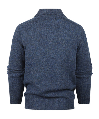 Harley of Scotland Polo-Pullover | Denimblau