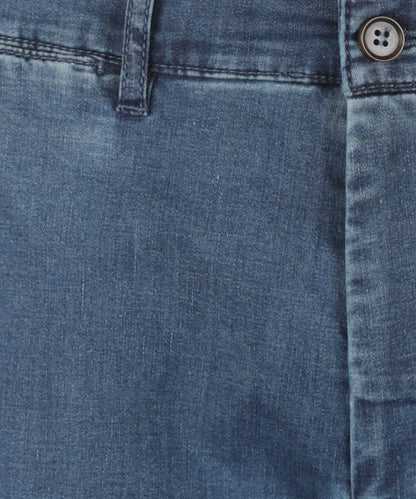 Jeanshose mit flacher Vorderseite | Denimblau