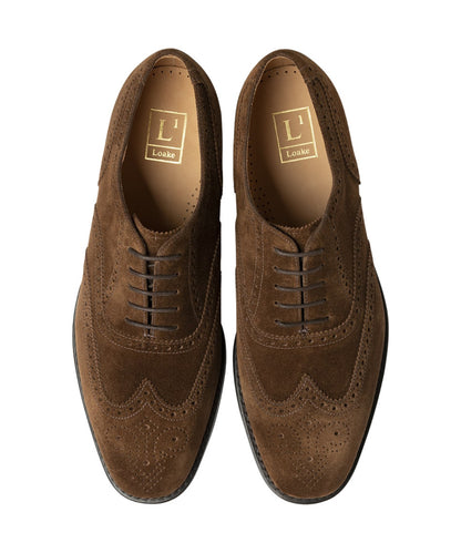 Loake 302 Full Brogue Wildleder | Braun