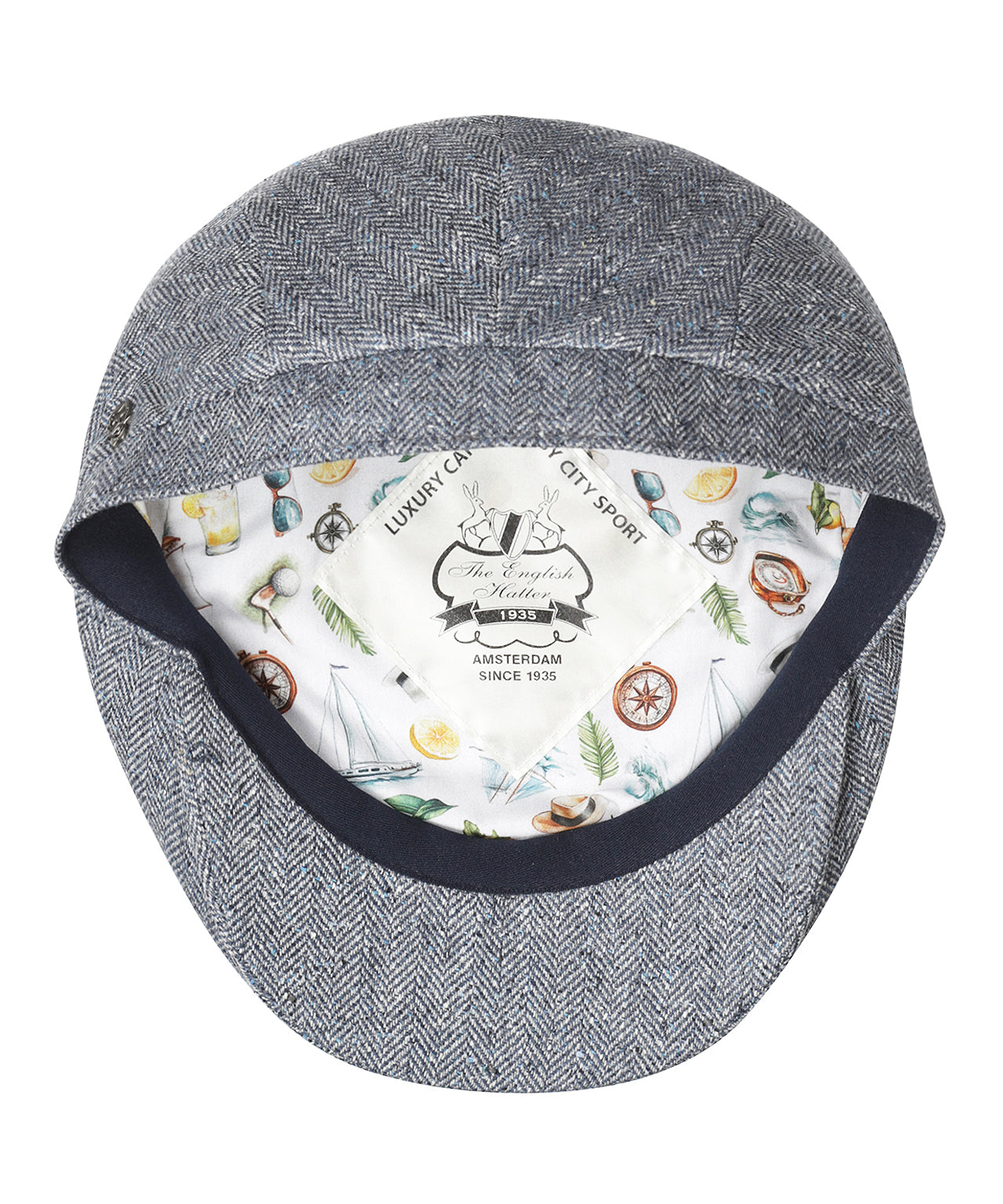 Klassieke Cap 100% Zijde | Blauw Grijs