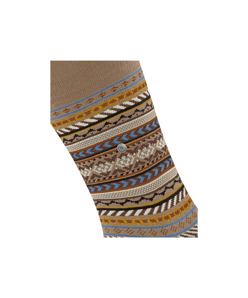 Burlington Fair Isle Sok | Bruin