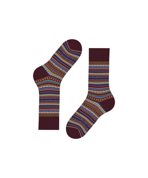 Burlington Fair Isle Sok | Rood