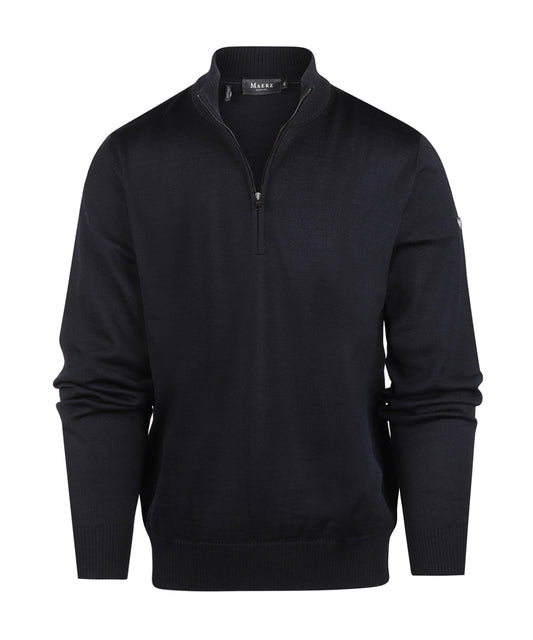 Maerz Pullover mit halbem Reißverschluss | Marine