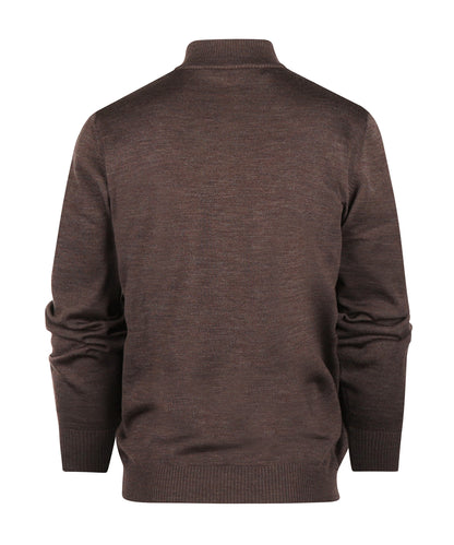 Maerz Pullover mit halbem Reißverschluss | Braun