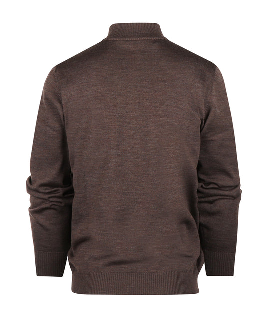 Maerz Pullover mit halbem Reißverschluss | Braun