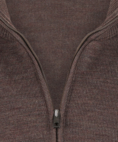 Maerz Pullover mit halbem Reißverschluss | Braun