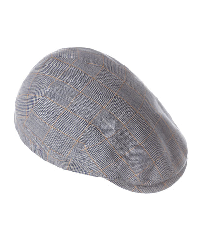 Cap Klassiek Linnen | Blauw Grijs Ruit