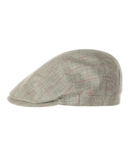 Cap Klassiek Linnen | Beige Rood Ruit