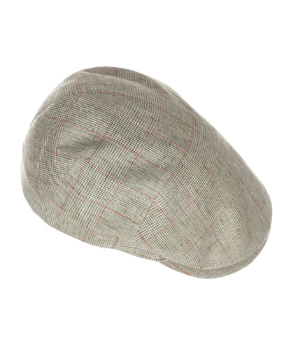 Cap Klassiek Linnen | Beige Rood Ruit